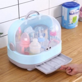 Anti Dust Nappflaskor Förvaringslåda Torkställ Blå