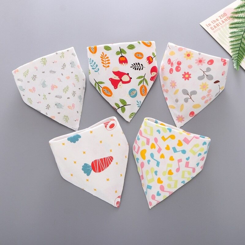Baby Haklappar Bomull Tecknat Tryck 5 St Set