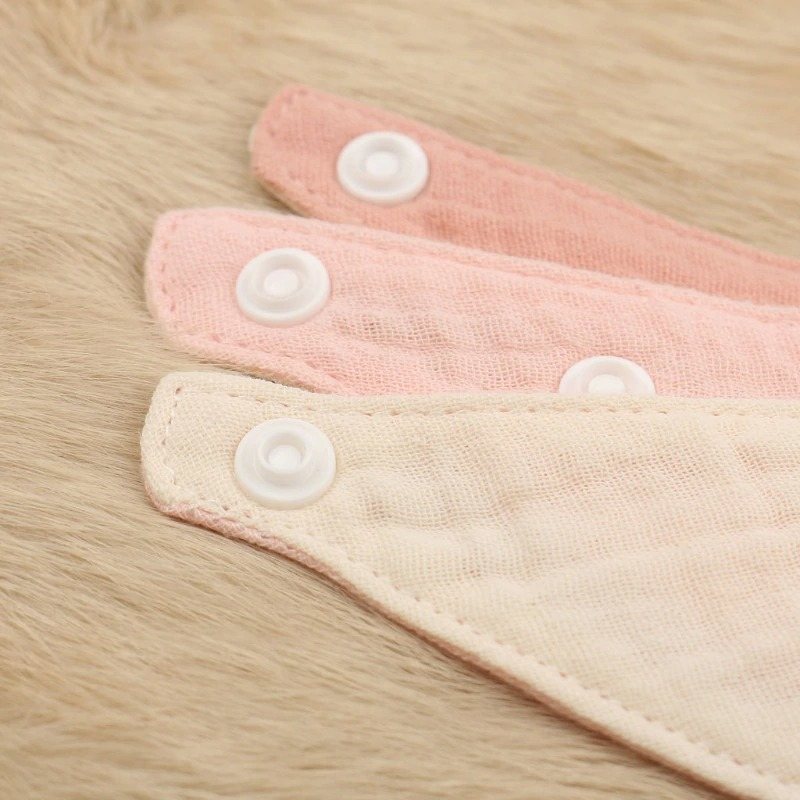 Baby Haklappar Bomull Tillbehör 1 St Triangel Handduk Enfärgad