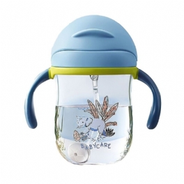 Baby Sippy Cup Flaska Med Sugrör Och Handtag För Småbarn