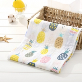 Babysvampfilt Mjuk Muslin Bomullsomslag – Ananas