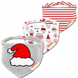 Muslin Baby Bandana 3st Set Haklappar Multi-use Scarf Super Mjuk