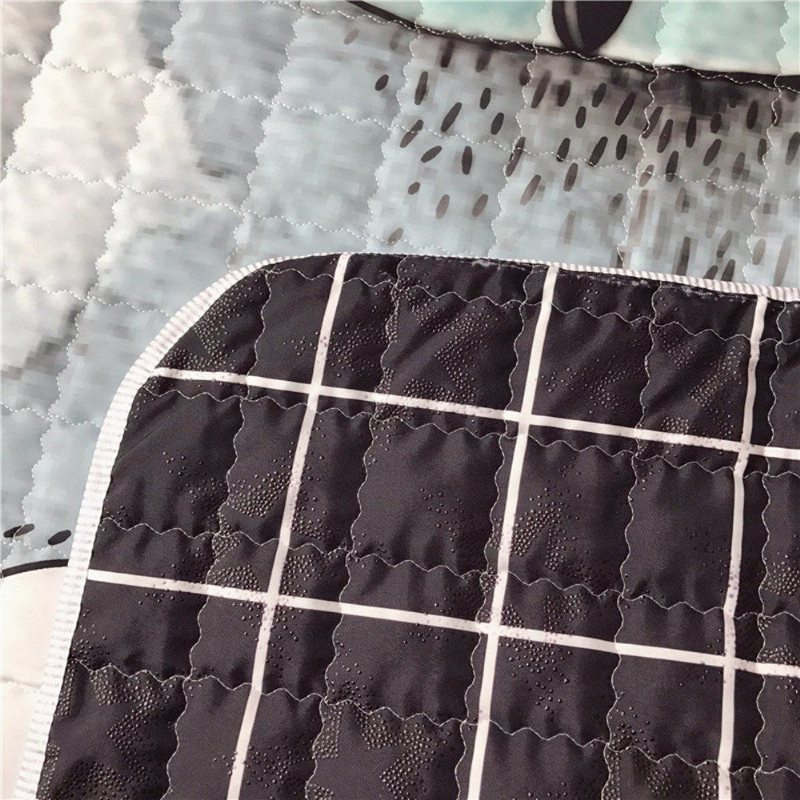 Babylekmatta Bomullsgolvgym - Giftfri Halkfri Vändbar Tvättbar Och Vattentät Babykrypmatta66.9"x78.7"eur-cats