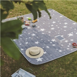 Barn Antisladd Lekmatta Baby Krypmatta Halkfri Tjockare Carpetbaby's Mat 66.9"x78.7" Grey Star