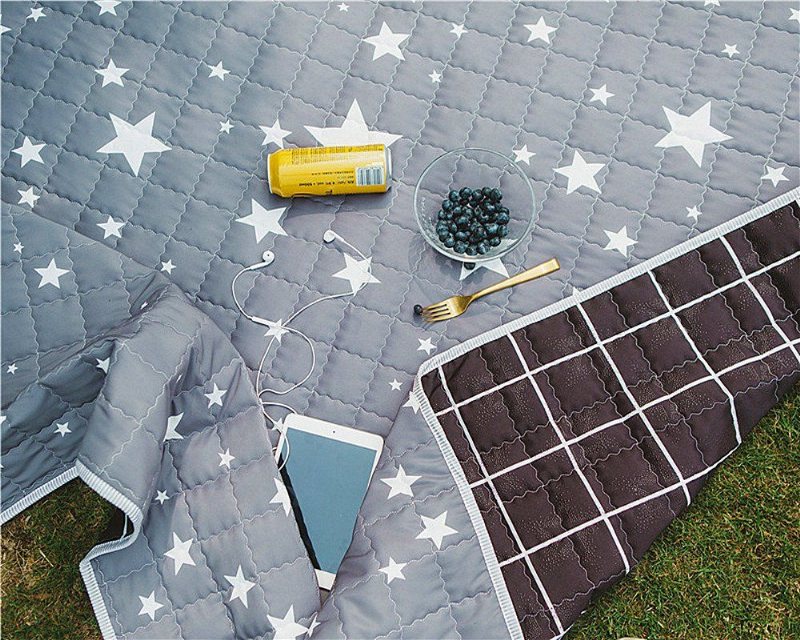 Barn Antisladd Lekmatta Baby Krypmatta Halkfri Tjockare Carpetbaby's Mat 66.9"x78.7" Grey Star
