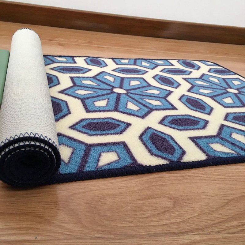 Bohemisk Köksmatta Sovrumsmatta Slitstark Dörrmatta Tvättbar Badrumsmatta Floor Runner Blå 20''x32''
