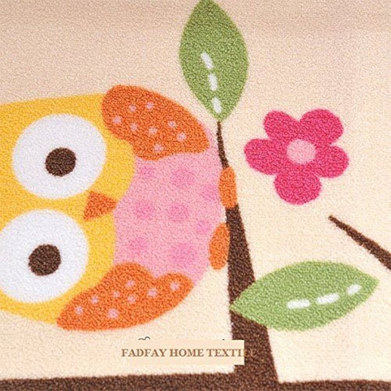 Hem Textilunik Cartoon Owl Mattadesigner Rosa Fairy Girls Matta För Vardagsrumdelikat Butterfly Barn