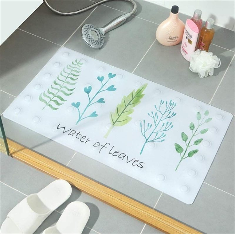 Luktfri Babybadmatta Pu-läder Med Sugkoppar För Badkar Halkfri Söt Design 27 X 15 Tum