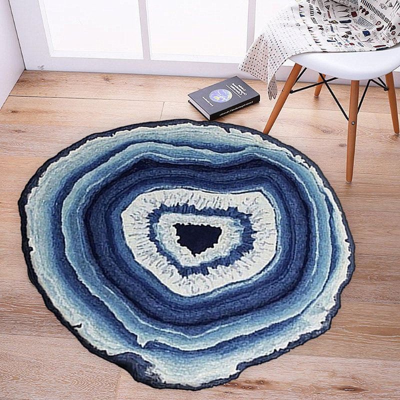 Söta Träringar Collection-modern Rund Heminredning Mattor Lantlig Design Sovrumsmattor/vardagsrumsmatta