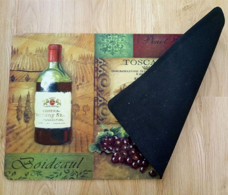 Tvättstuga Golvmatta Vintage Köksmatta Vin- Och Druvmönstermatta Vattentät Matta Ingen Ren Halkfri