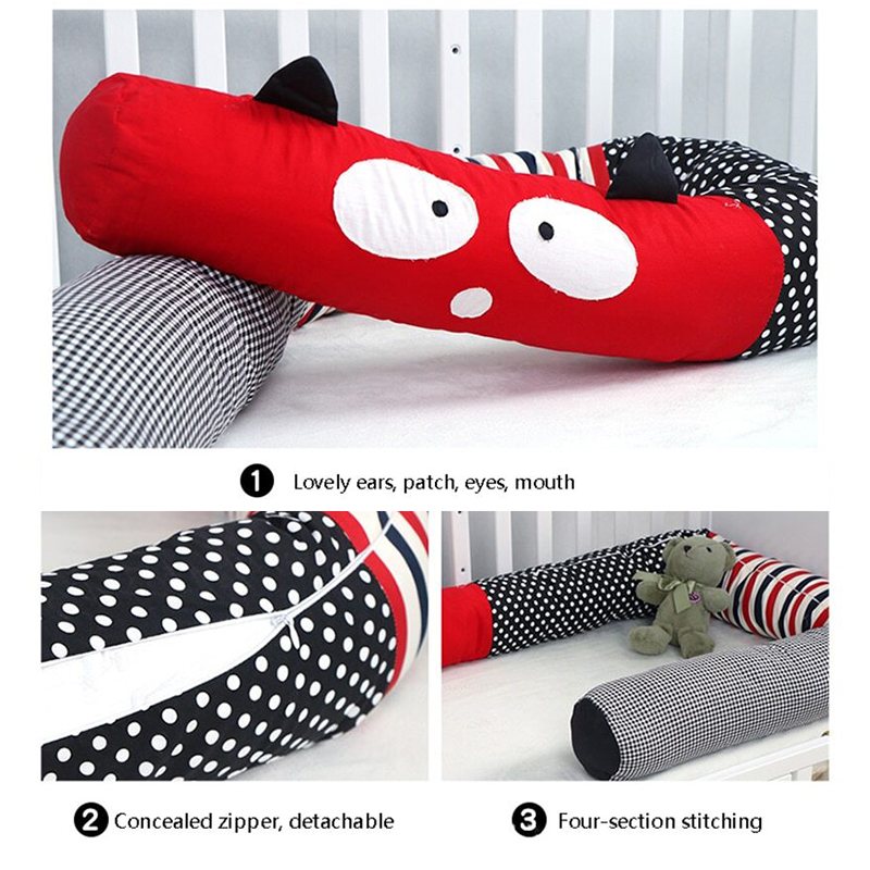 Baby Crib Bumper Cat Cartoon Pattern