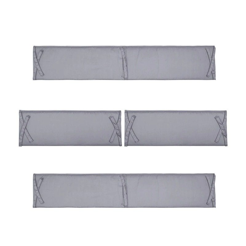 Baby Crib Bumper Kudde 4 Paneler Enfärgad