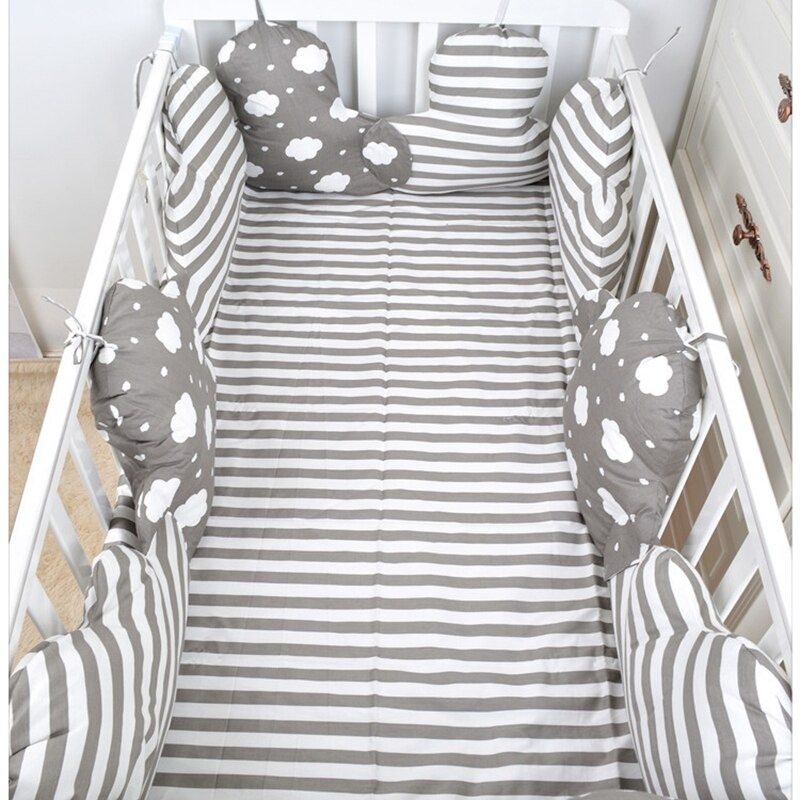 Baby Crib Bumpers Cushion Bed Säkerhetsskyddsdynor