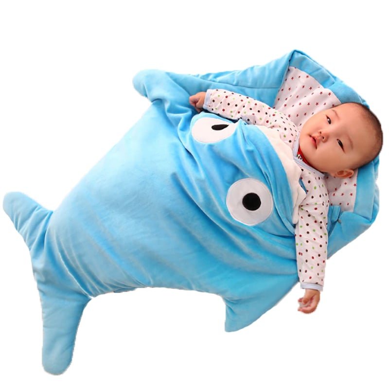 Baby Shark Filt Sovsäck
