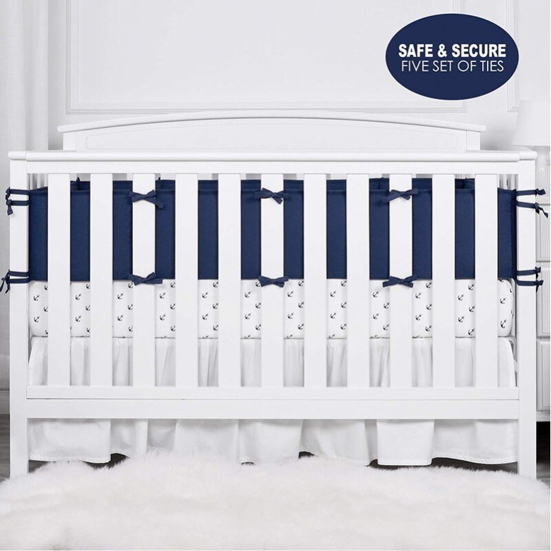 Babysäker Spjälsäng Bumpers Pads Mjukt Skydd