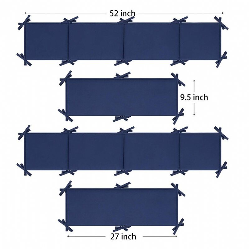Babysäker Spjälsäng Bumpers Pads Mjukt Skydd