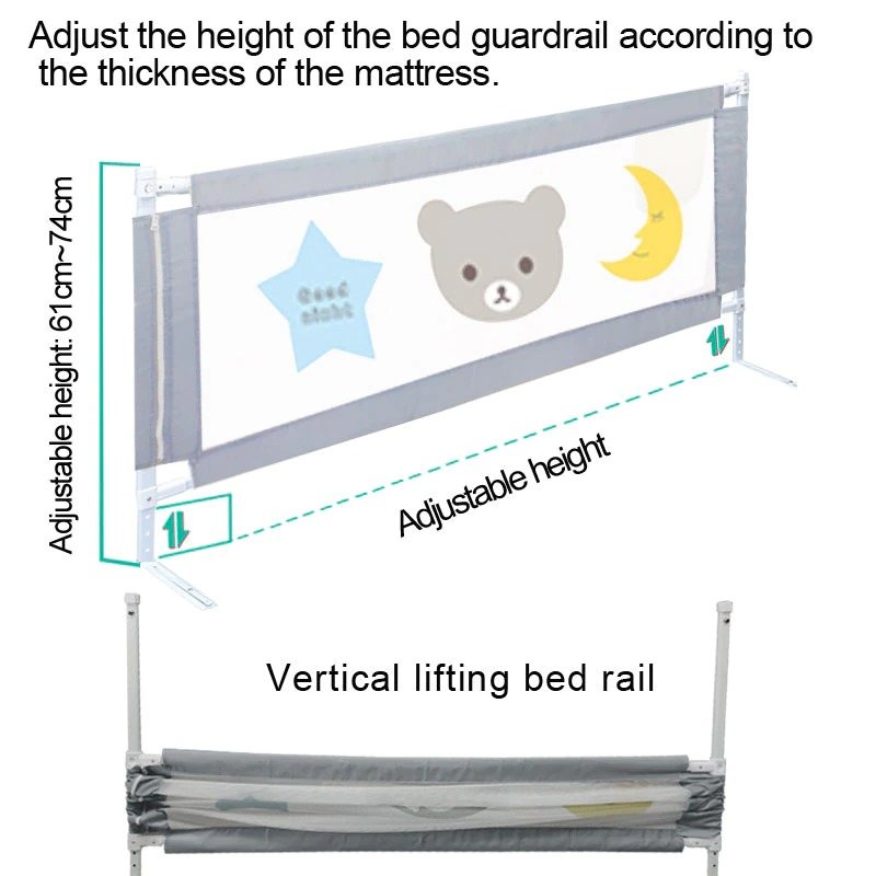 Babysäng Rail Guard Fence Guardrail Security Vikbar Grind