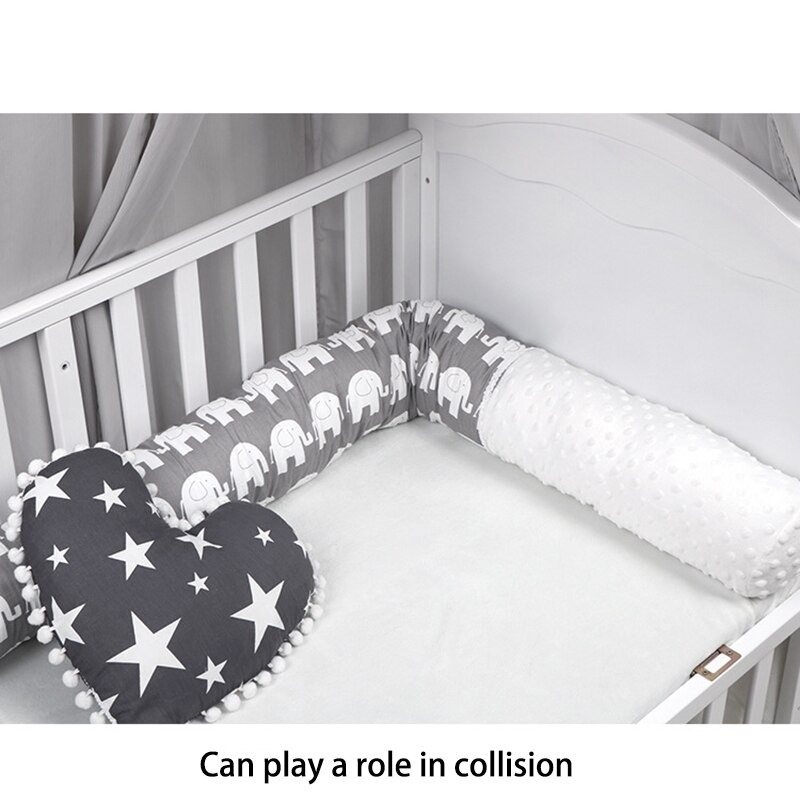 Babysäng Spjälsäng Bumper Mjuk Kudde Fyllda Skena
