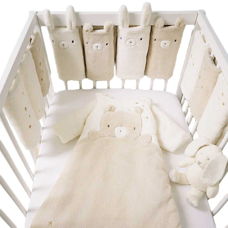 Plysch Spjälsäng Bumper Sängkläder Set 10 Delar/set
