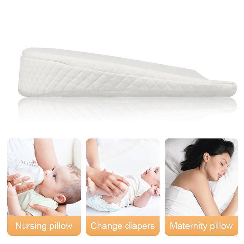 Spjälsäng Bassinet Baby Wedge Kudde Reflux Med Avtagbart Överdrag