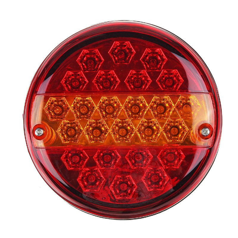 12v/24v 20led Hamburger Bakre Stoppindikatorljus Runda För Släpvagn Lastbil Husvagn Van Atv Buss