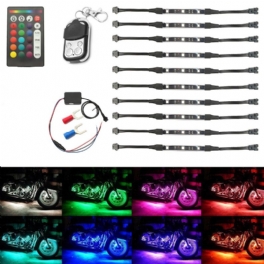 12v 50w Flerfärgad Trådlös Fjärrkontroll Motorcykellampa Rgb Flexibel Strips Markeffektljus