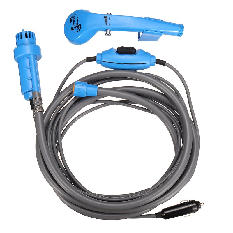 12v Car Camping Dusch Spray Pump Kit Bärbar Utomhus Resor Vandring Rent Snabbt