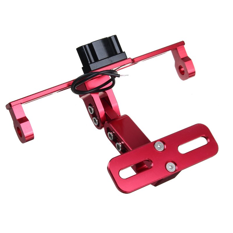 12v Cnc Motorcykellegering Registreringsskylthållare Fäste Led-lampor Universal