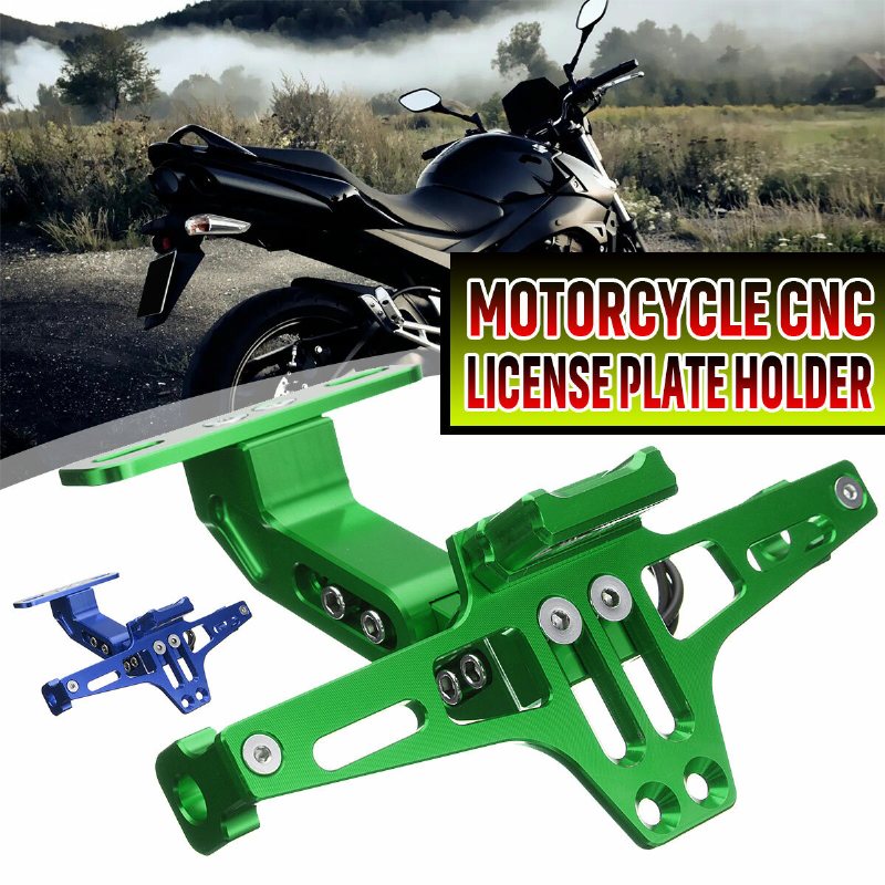 12v Motorcykel Registreringsskylt Fender Hållare Fäste Med Led Bakljus 12v Cnc För Yamaha Bws R25 R3 Mt03 Msx
