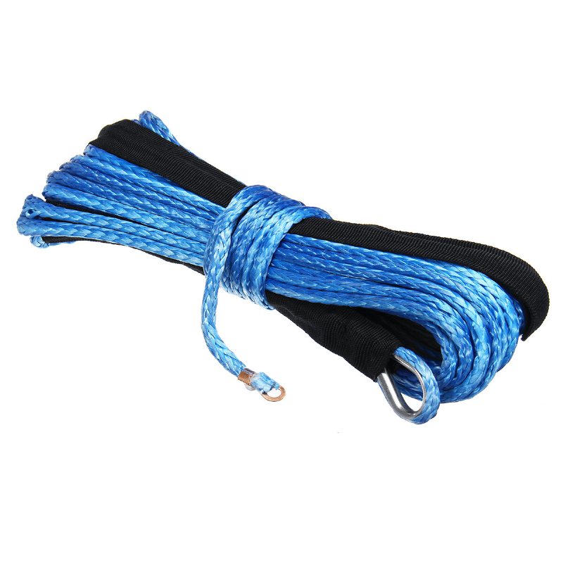 15m 5500lbs Vinschrep String Line Kabel Med Mantel Syntet Dragrep Biltvätt Underhållssträng För Atv Utv Terrängmotorcykel