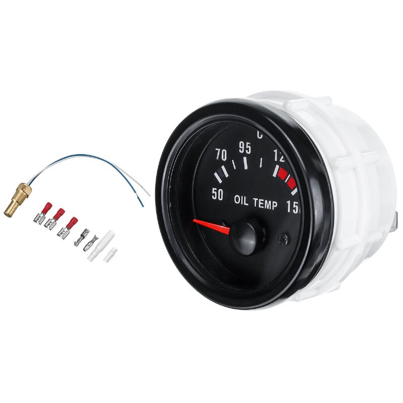 2-tums 52 mm Oljetemperaturmätsats Digital Led-skärm Klar Len Med Sensor