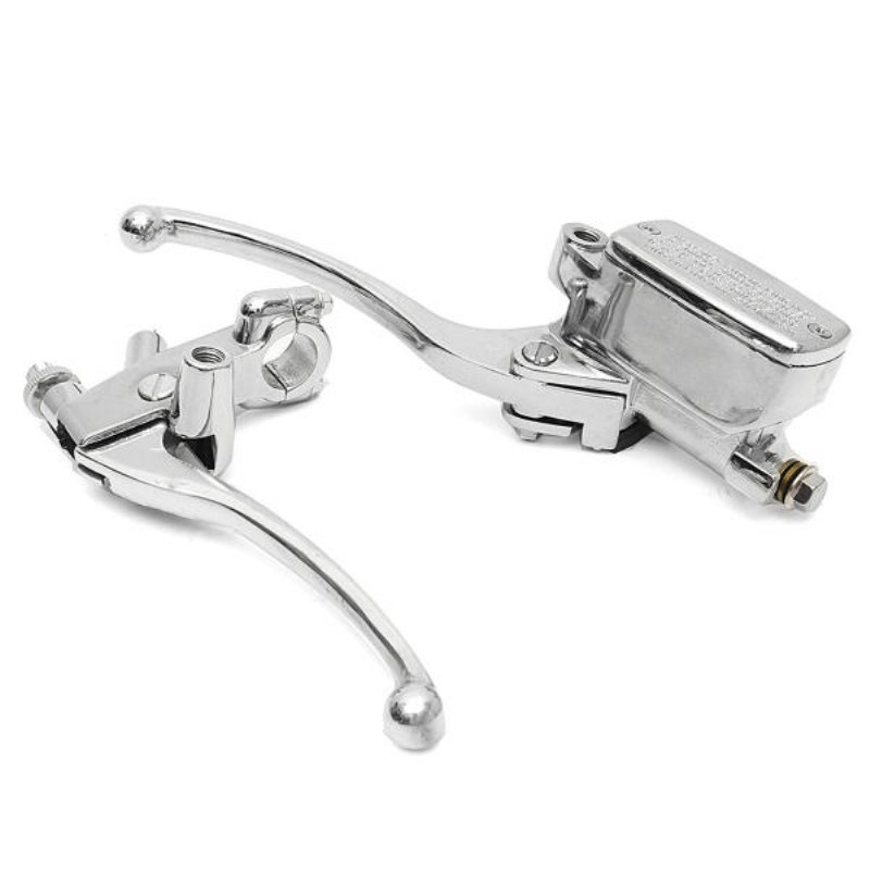 22mm Motorcykel Hydraulisk Broms Huvudcylinder Kopplingsspak Krom