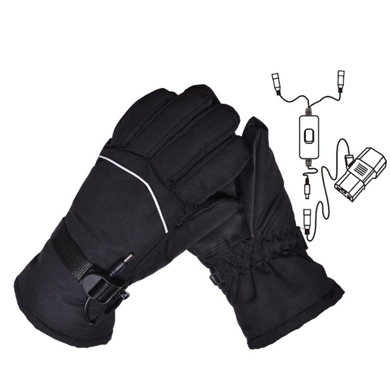 48v/60v Värmehandske Vinteruppvärmda Skidhandskar Vattentäta Vantar Thermal Snowboard