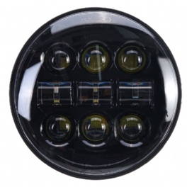 5.75 Tum 45w 12v Motorcykel Led-strålkastare Projektor Hi-lo Beam Rund Lampa