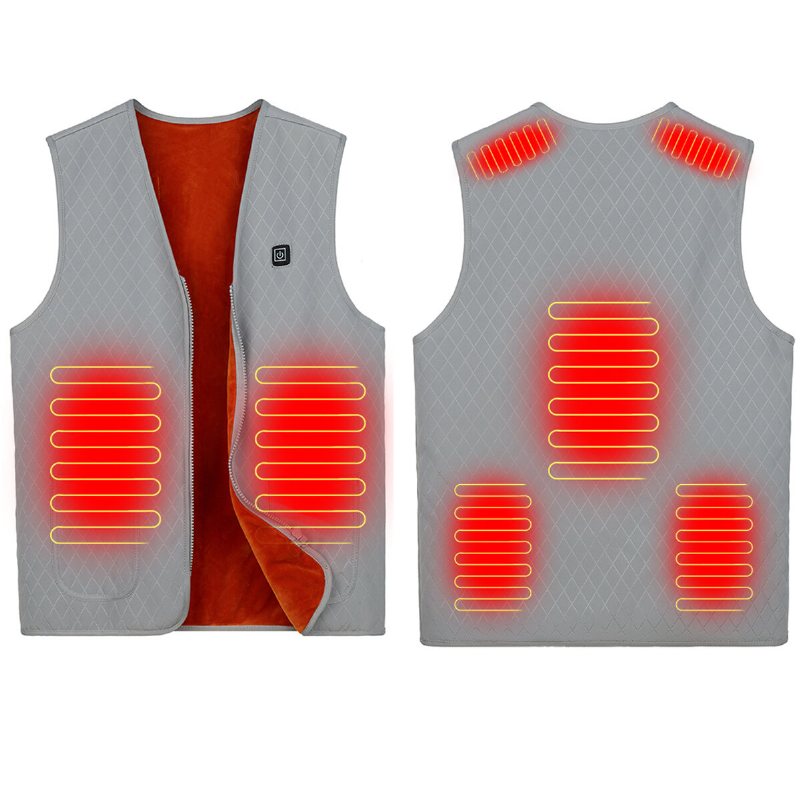 7 Värmeområde Eluppvärmd Väst Jacka Usb Thermal Warm Up Pad Body Winter
