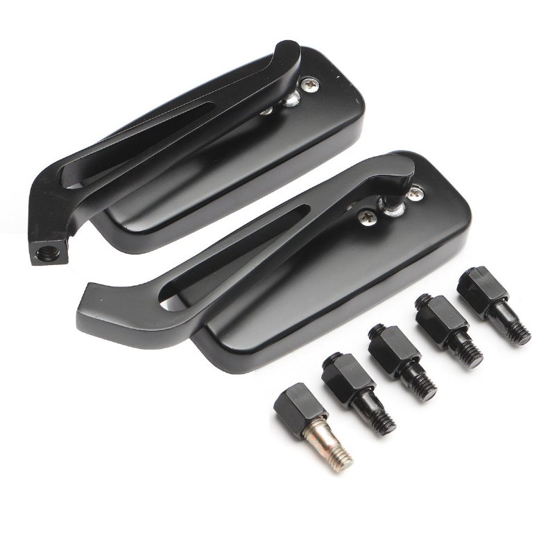 8mm 10mm Aluminium Motorcykel Rektangel Bakre Sidospegel Universal