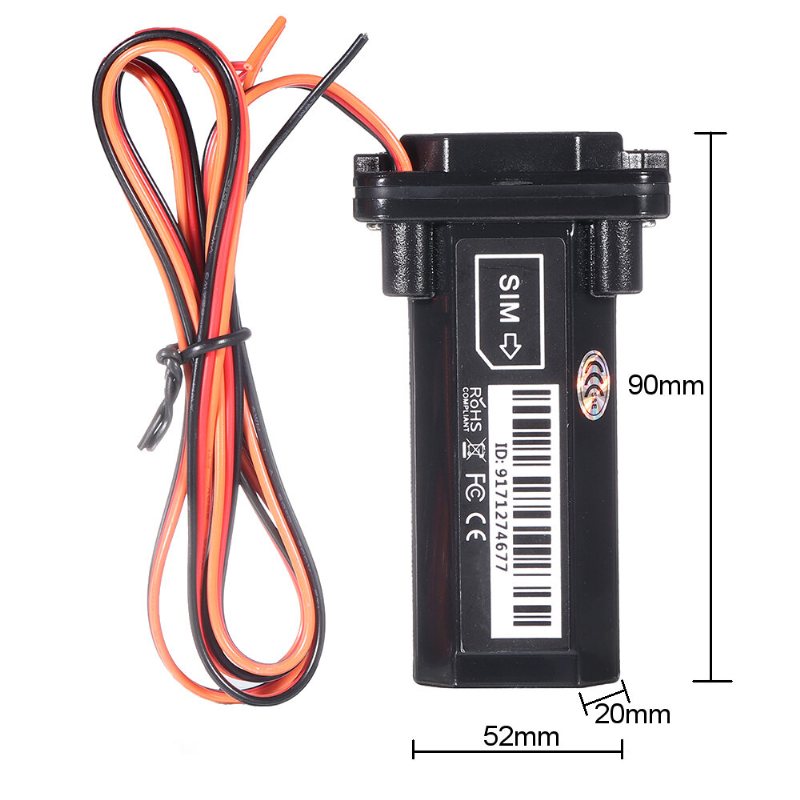 9v-75v Micro Gps Tracker Vattentät Locator Motorcykel Bil Elcykel Scooter Power Standby Inbrottslarm