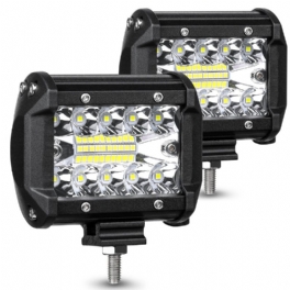 Ambother 2st Tri Row 4 Tum 9-32v 20 Led Arbetsljusstång Flood Spot Beam Offroad Suv Driving Truck Atv Utv Båt Dimlampa Vattentät