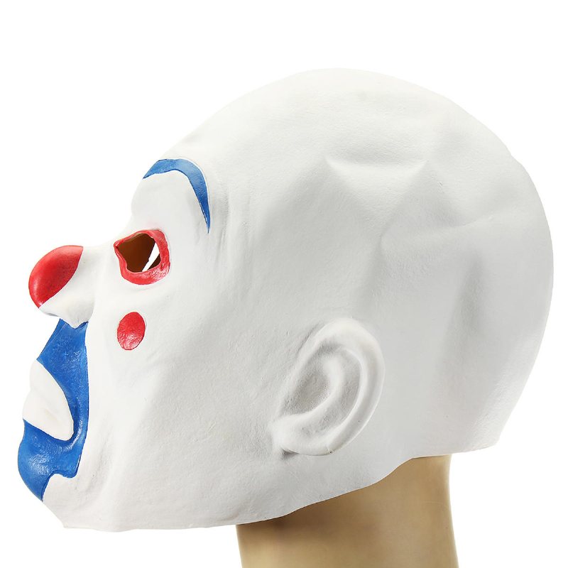 Bankrånare Clown Halloween Mask Skrämmande Clownhuvud Party Kostymdekorationer