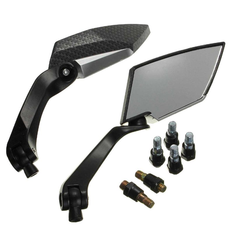 Carbon Motorcykel Aluminium Styre End Side Backspeglar