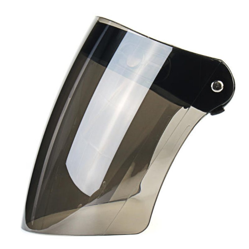 Flip Up Hjälm Shield Lens Visir 3 Snap För Motorcykel Halvhjälm Klar Silver
