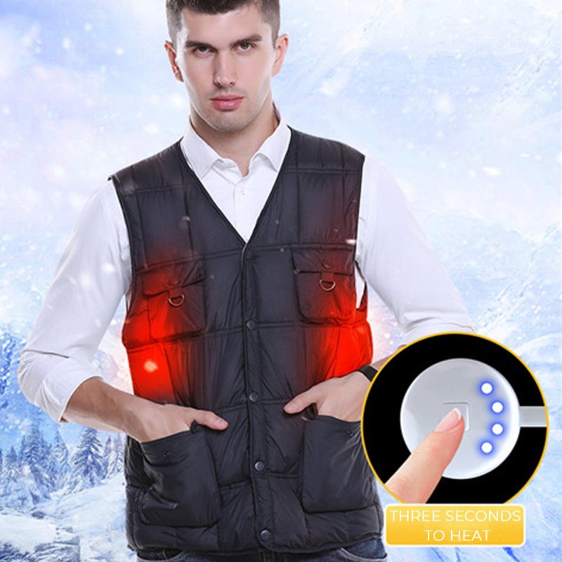 Justerbar Elväst Uppvärmd Fiskeduk Jacka Usb Thermal Winter-warmer