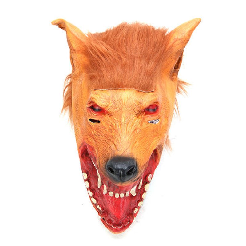 Läskig Vargmask För Halloween Skräckdjävulsdanser