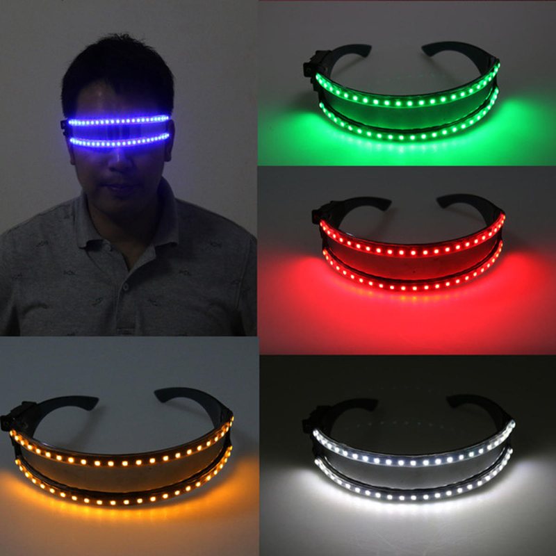 Led Motorcykel Glasögon Cosplay Semesterdekoration Halloween Present Festival Nattklubb Scenrekvisita