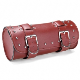 Motorcykel Verktyg Sidoväska Bagage Sadelväska Brunt Pu Läder 31x13cm