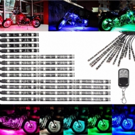 Multicolor Glow Neon Trådlös Fjärrkontroll Motorcykel 5050led Blinkande Ljus 12 Remsor