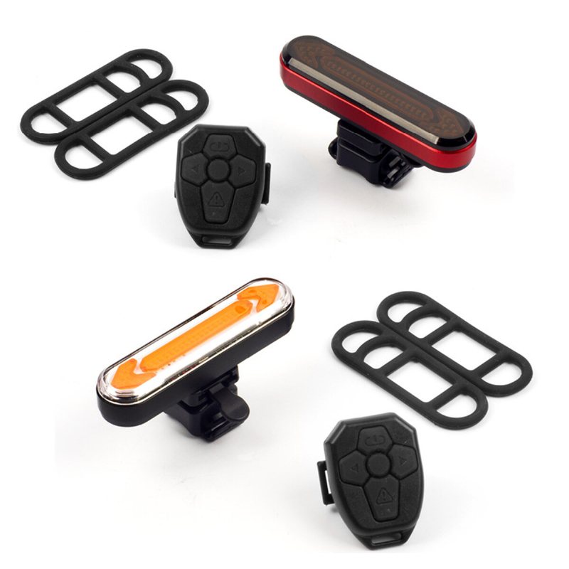 Trådlös Usb Uppladdningsbar Fjärrkontroll Blinkers Cykelbakljus 50 Lumen