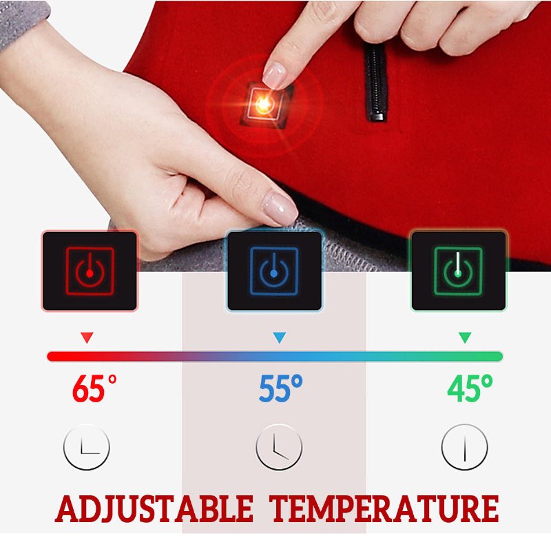 Unisex Elvärme Usb Väst Jacka Justerbar Varmare Vinterkläder