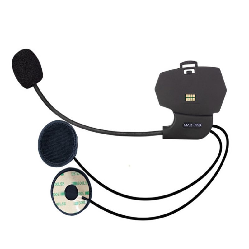 Wayxin R5/r9 Motorcykelhjälm Intercom-headset Med Mikrofon För Hel-/halvansiktshjälm