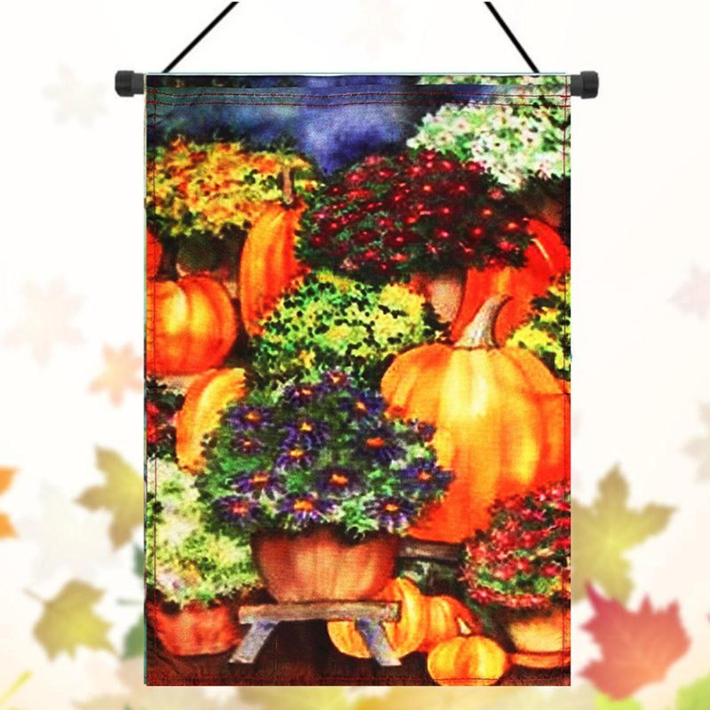 28''x40'' Pumpa & Mums Höstträdgårdsflagga Säsongsbaner Höstdekorationer